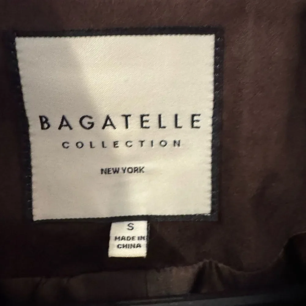 Bagatelle Collection Faux Suede Crochet Trim Jacket S NWT - Picture 3 of 8
